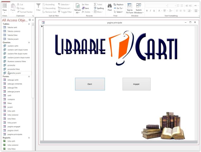 Atestat Access Gestiune Librarie
