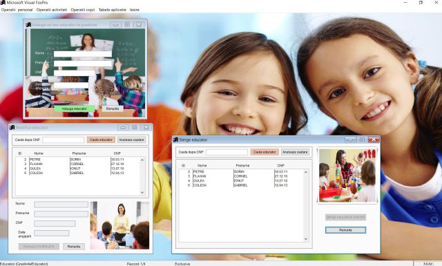 Atestat FoxPro Gestiune Gradinita De Copii