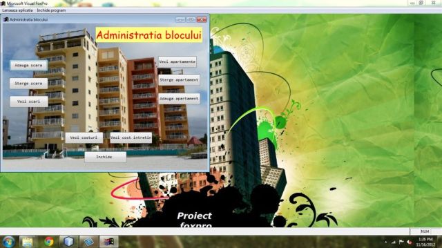 Atestat FoxPro Administrarea Unui Bloc