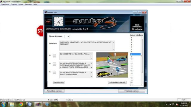 Atestat FoxPro Chestinare Auto