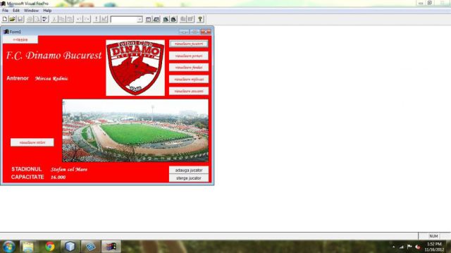 Atestat FoxPro Echipa De Fotbal Dinamo
