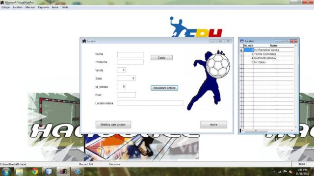 Atestat FoxPro Campionat De Handbal