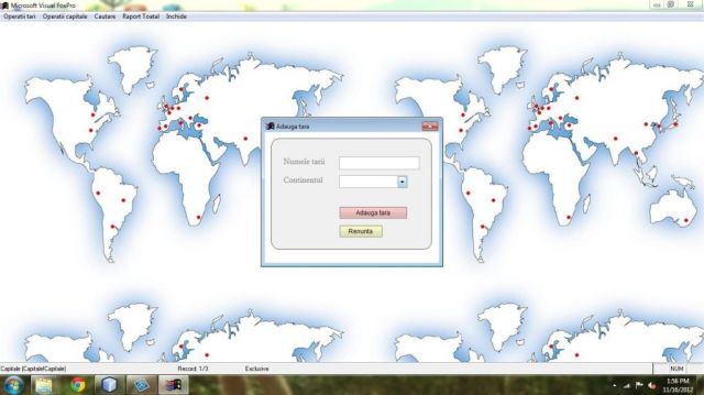 Atestat FoxPro Capitalele Lumii