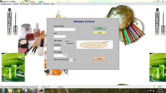 Atestat FoxPro Firma De Produse Cosmetice