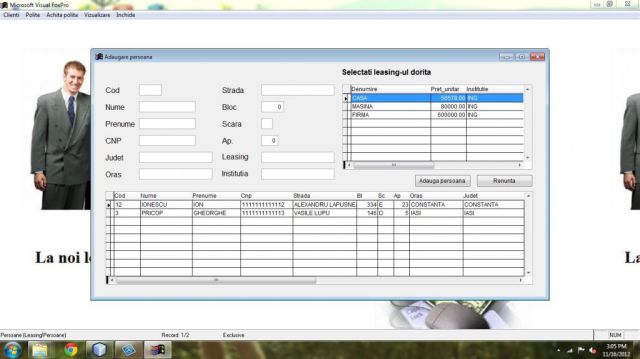 Atestat FoxPro Firma De Leasing