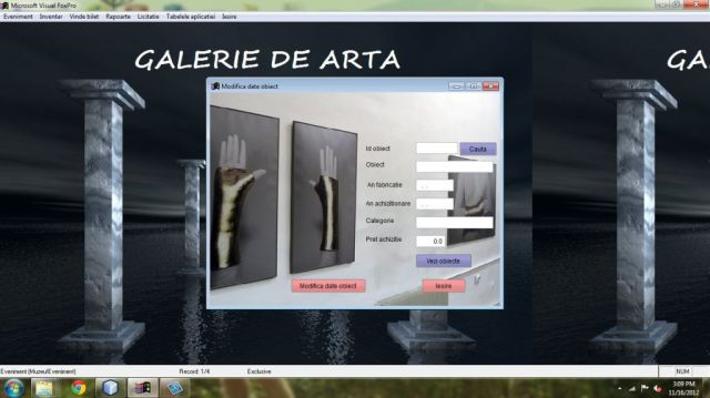 Atestat FoxPro Licitatii La Galerii De Arta
