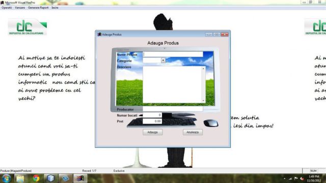 Atestat FoxPro Magazin De Calculatoare
