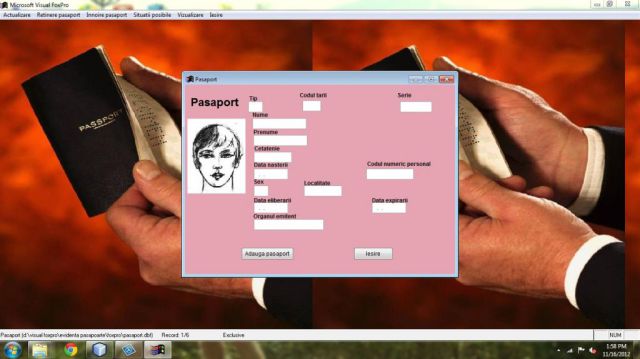 Atestat FoxPro Evidenta Pasapoarte