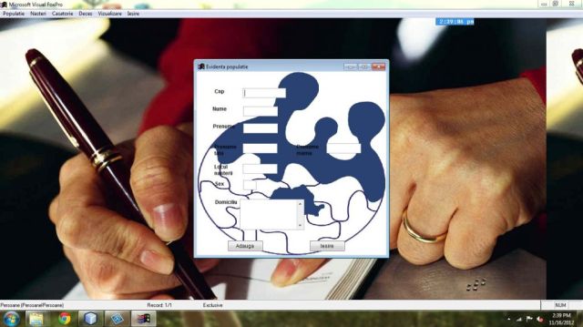 Atestat FoxPro Evidenta Populatiei