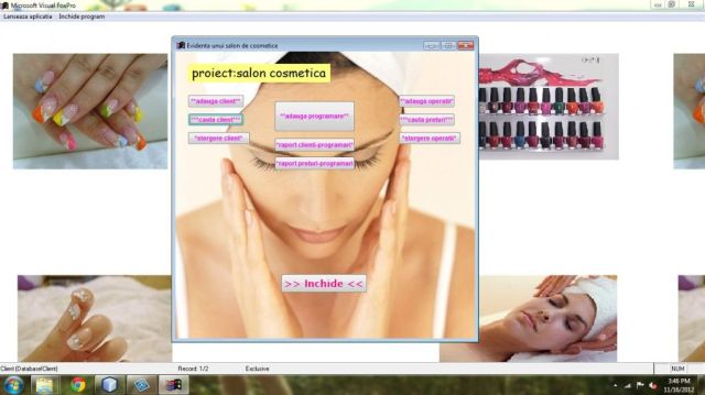 Atestat FoxPro Salon De Infrumusetare
