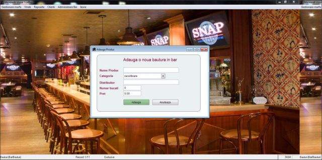 Atestat FoxPro Gestiune Bar