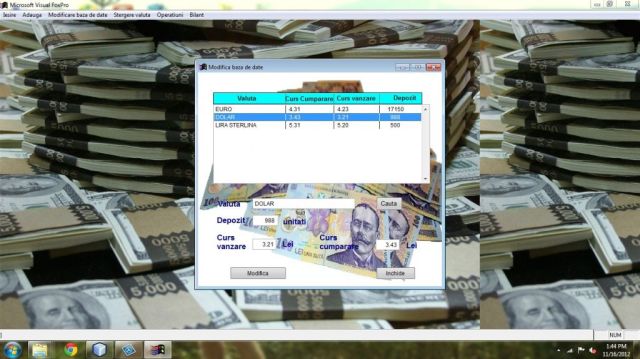 Atestat FoxPro Casa De Schimb Valutar