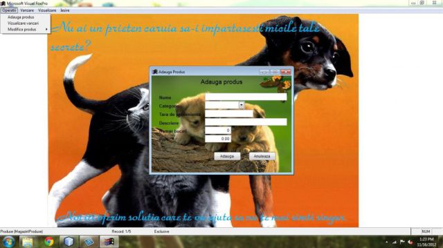 Atestat FoxPro Magazin De Animale