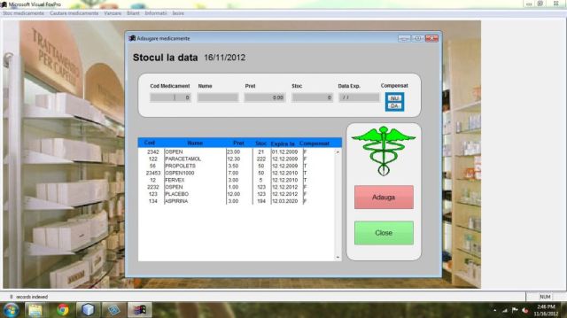 Atestat FoxPro Gestiunea Unei Farmacii