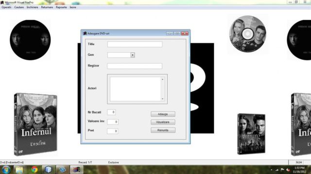 Atestat FoxPro Inchirieri Dvduri