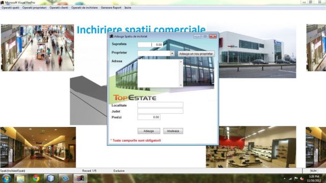 Atestat FoxPro Inchirieri Spatii Comericiale