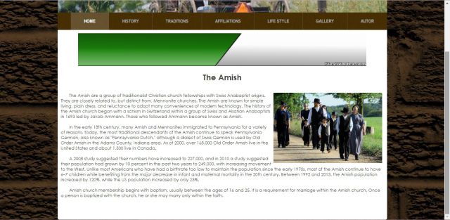 Atestat HTML Amish People