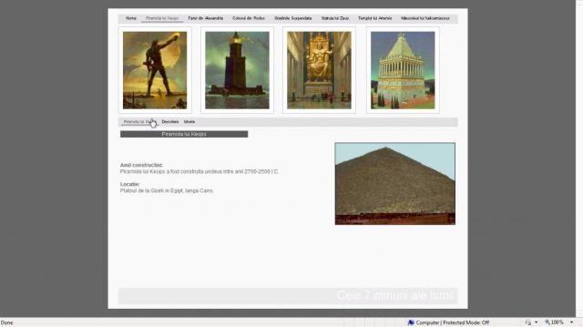 Atestat HTML Cele 7 Minuni Ale Lumii