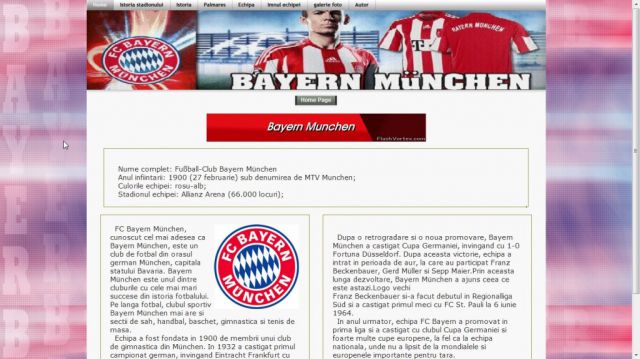 Atestat HTML Bayern Munchen
