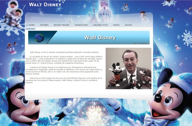 Atestat HTML Walt Disney