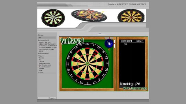 Atestat HTML Darts