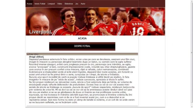 Atestat HTML Fc Liverpool
