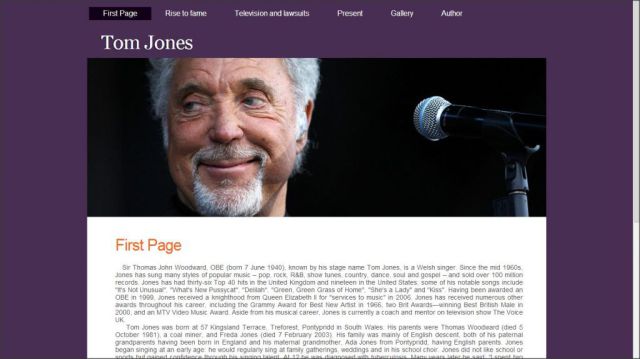 Atestat HTML Tom Jones