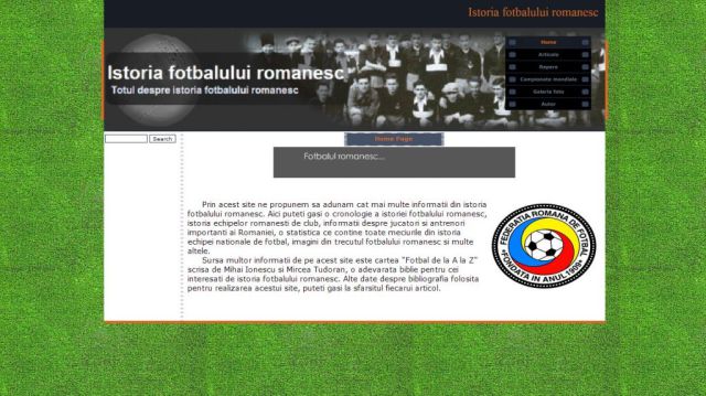 Atestat HTML Istoria Fotbalului Romanesc