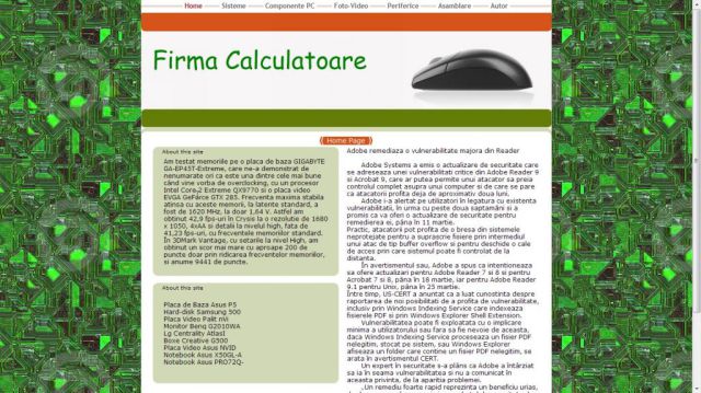 Atestat HTML Magazin De Calculatoare