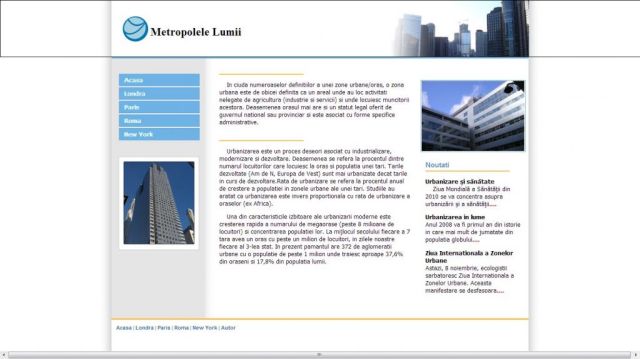 Atestat HTML Metropolele Lumii