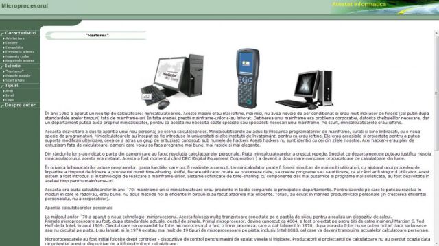 Atestat HTML Microprocesorul