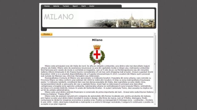 Atestat HTML Milano