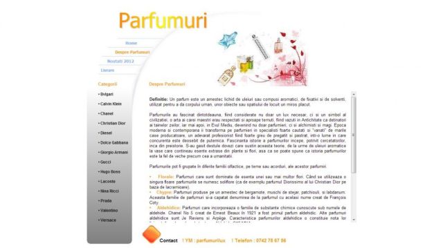 Atestat HTML Parfumuri