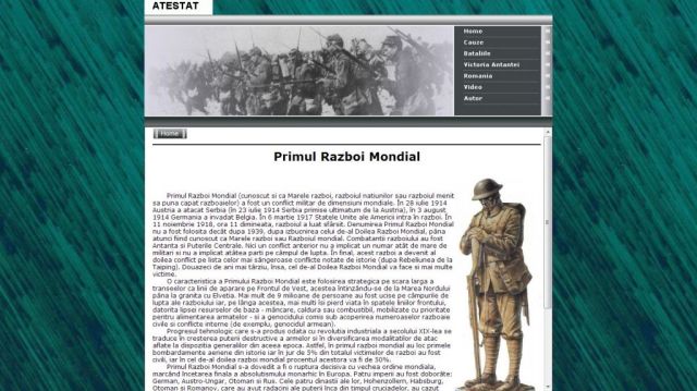 Atestat HTML Primul Razboi Mondial