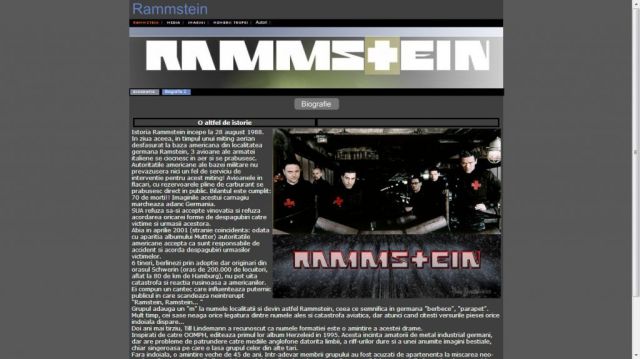 Atestat HTML Rammstein