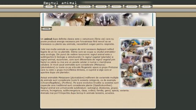 Atestat HTML Regnul Animal Varianta2