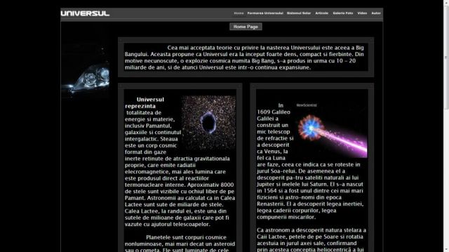 Atestat HTML Universul
