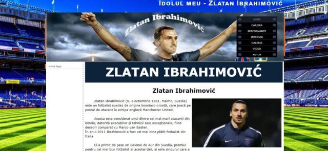 Atestat HTML Idolul Meu Zlatan Ibrahimovic 