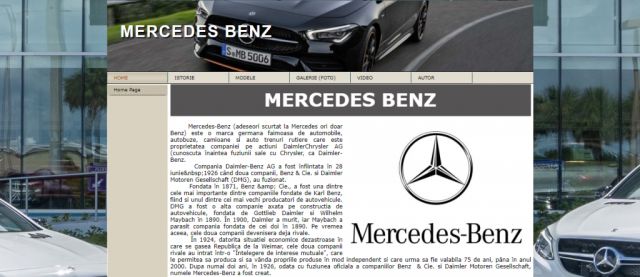 Atestat HTML Mercedes Benz Varianta 2