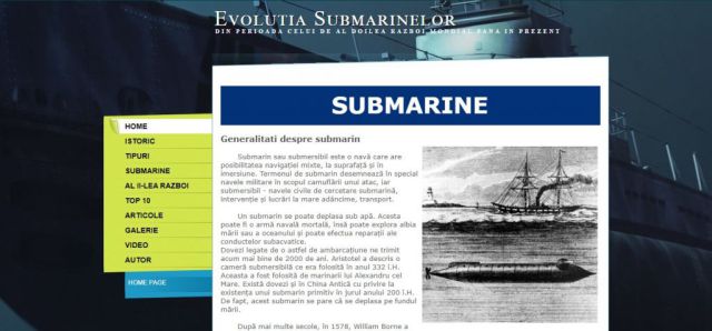 Atestat HTML Submarine
