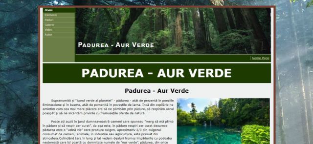 Atestat HTML Padurea Aur Verde