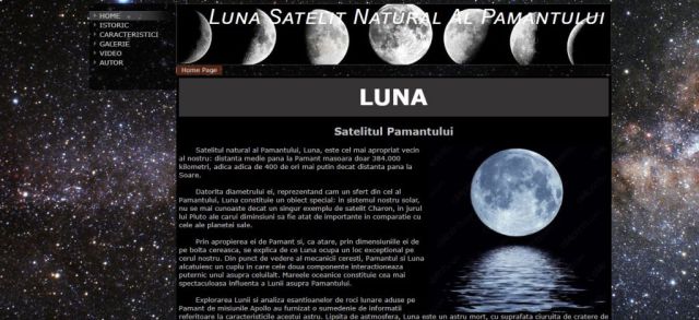 Atestat HTML Luna