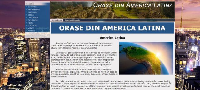 Atestat HTML Orase Din America Latina
