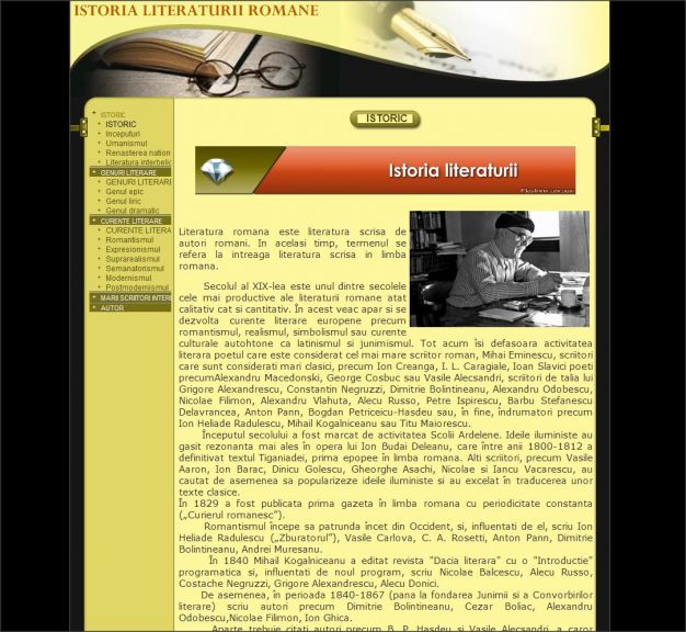 Atestat HTML Istoria Literaturii Romane
