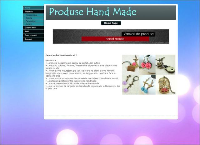 Atestat HTML Produse Hand Made