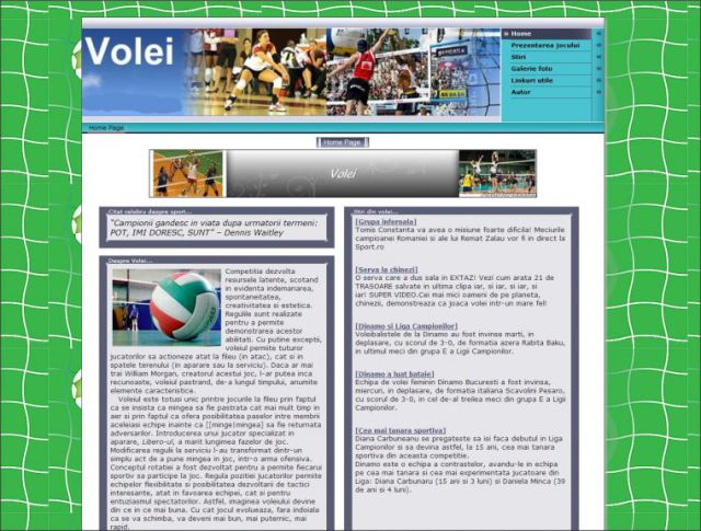 Atestat HTML Volei
