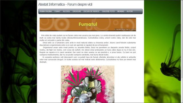 Atestat PHP & MySQL Forum Despre Vicii