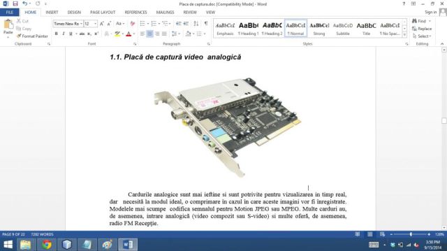 Atestat Tehnică de calcul Placa De Captura