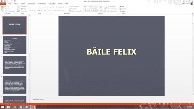 Atestat Turism Statiunea Baile Felix