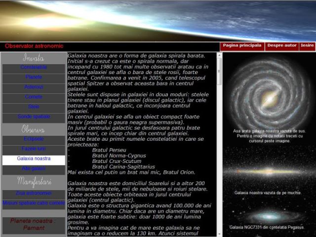 Atestat Visual Basic Observator Astronomic